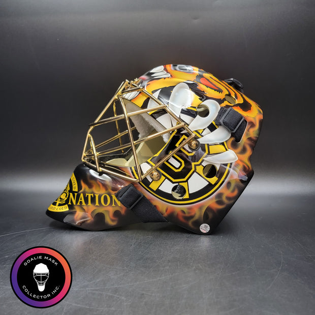 Tuukka Rask Signed Goalie Mask Boston Custom Grim Reaper Chin Tribute Signature Edition