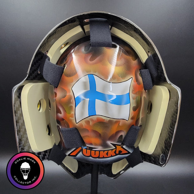 Tuukka Rask Signed Goalie Mask Boston Custom Grim Reaper Chin Tribute Signature Edition