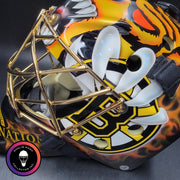 Tuukka Rask Signed Goalie Mask Boston Custom Grim Reaper Chin Tribute Signature Edition