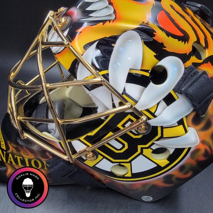 Tuukka Rask Signed Goalie Mask Boston Custom Grim Reaper Chin Tribute Signature Edition