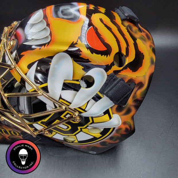Tuukka Rask Signed Goalie Mask Boston Custom Grim Reaper Chin Tribute Signature Edition