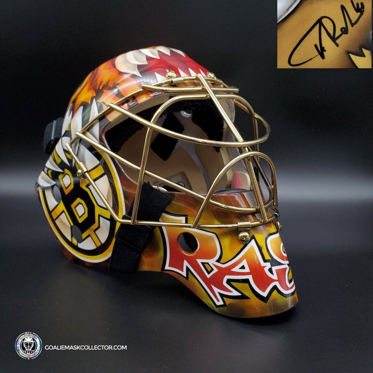Tuukka Rask Signed Goalie Mask Boston Tribute Signature Edition+ 24k Gold Plated Grill