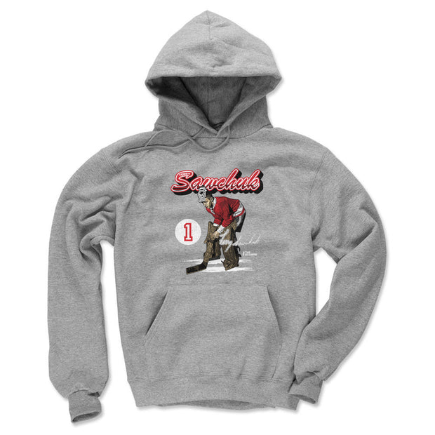 Terry Sawchuk Detroit Retro Script WHT