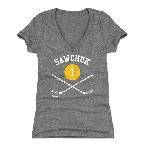 Terry Sawchuk Boston 1 Sticks WHT
