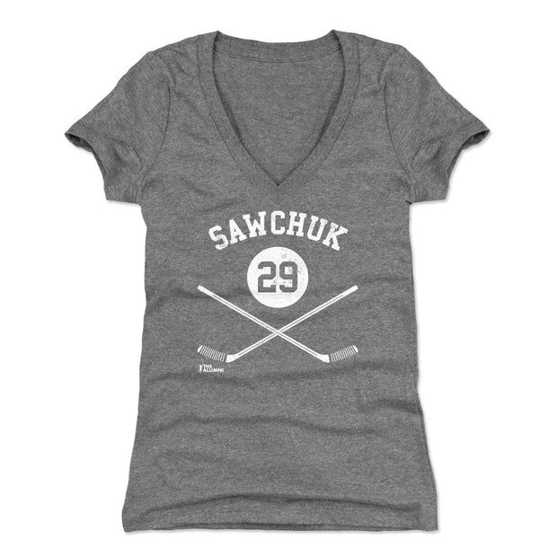 Terry Sawchuk Detroit 29 Sticks WHT