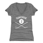 Terry Sawchuk Detroit 1 Sticks WHT