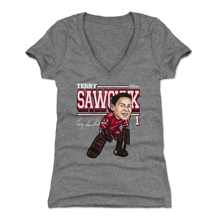 Terry Sawchuk Detroit Cartoon WHT