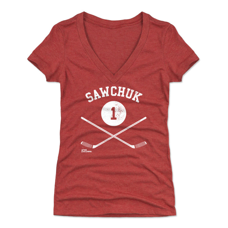 Terry Sawchuk Detroit 1 Sticks WHT