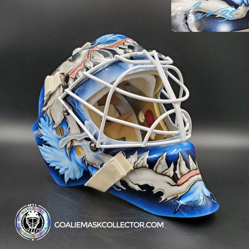 Ilya Samsonov Signed Goalie Mask 2023 24 Mad Dog Toronto Tribute Signature Edition. Goalie Mask Collector.