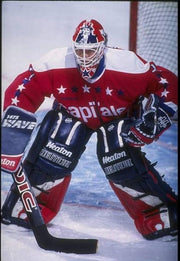 Olaf Kolzig Game Worn Goalie Mask by Ed Cubberly 1993-1995 Washington Capitals "Uncle Sam" - SOLD