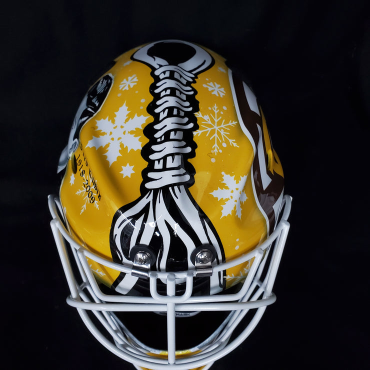 Tim Thomas MAGE Goalie Mask Boston 2009 Winter Classic Signature Edition Painted on Sportmask Shell