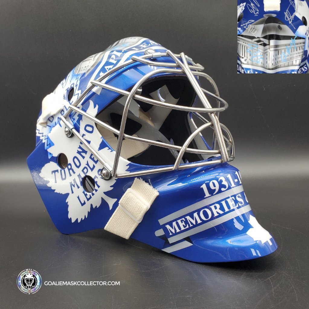 The Ultimate 5x Signed Goalie Mask Toronto Maple Leaf Gardens  (5x) Autographs by Joseph + Potvin + Belfour + Fuhr + Campbell Signature Edition