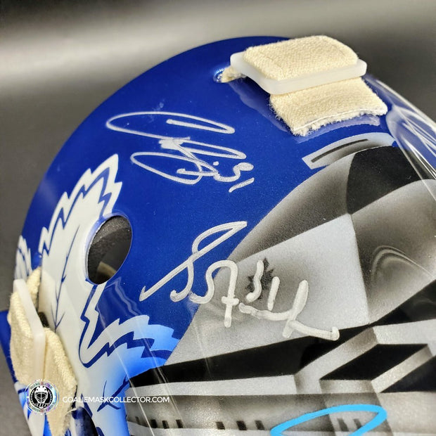 The Ultimate 5x Signed Goalie Mask Toronto Maple Leaf Gardens  (5x) Autographs by Joseph + Potvin + Belfour + Fuhr + Campbell Signature Edition