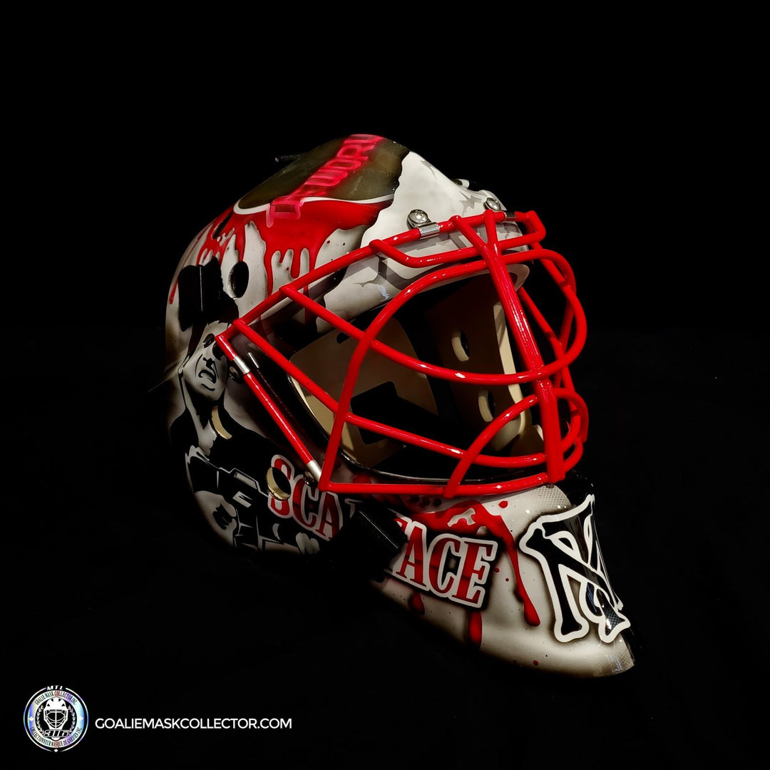 Al Pacino Signed Goalie Mask Scarface Tony Montana Tribute