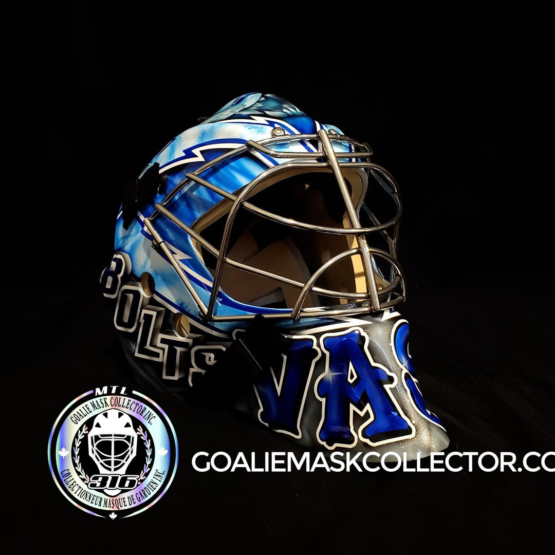 Andrei Vasilevskiy Goalie Mask Unsigned 2014-2015 Tampa Bay Tribute