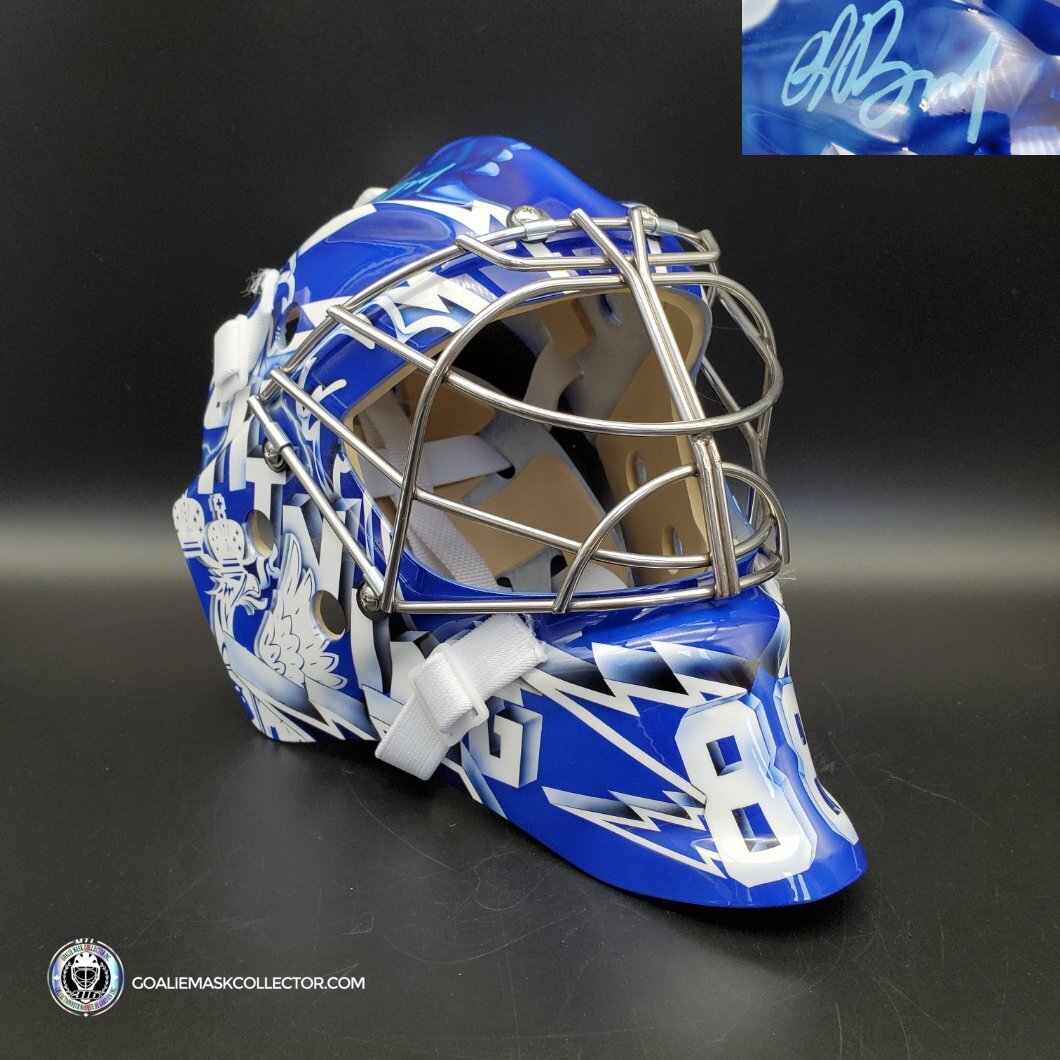Andrei Vasilevskiy Signed Goalie Mask Tampa Bay 2022 V1 Signature Edition. Goalie Mask Collector.