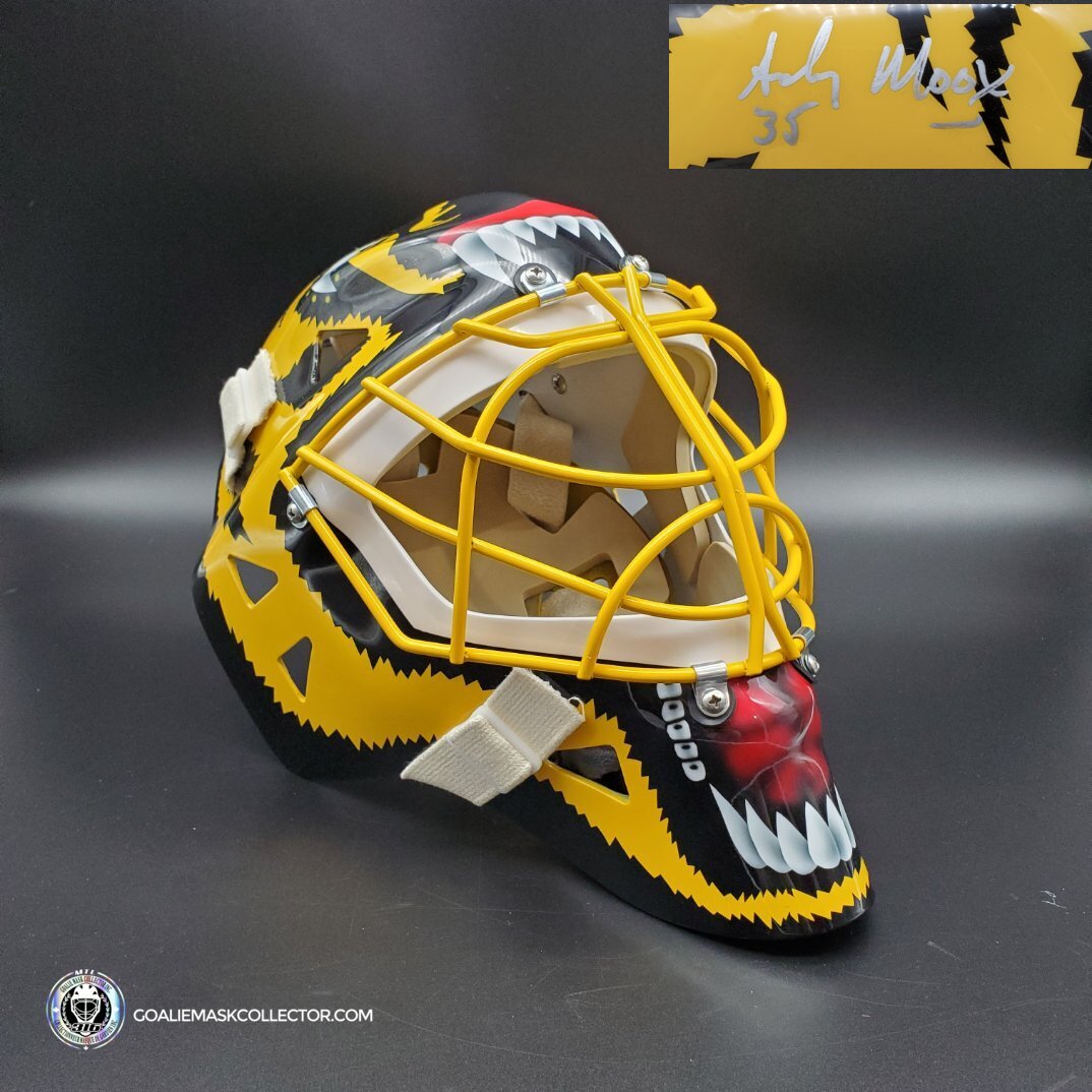 Andy Moog Signed Goalie Mask Autographed Boston "Mad Bear" V1 Signature Edition