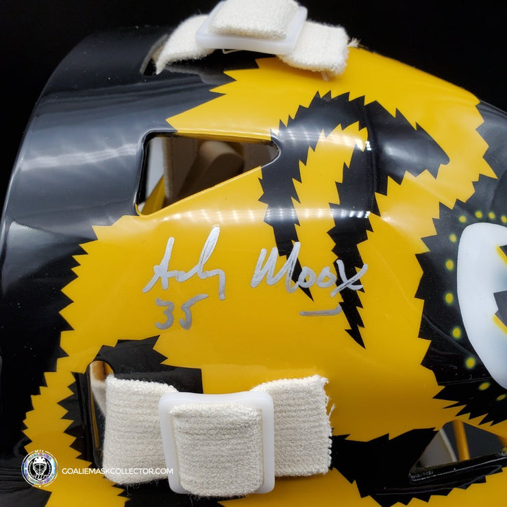 Andy Moog Signed Goalie Mask Autographed Boston "Mad Bear" V1 Signature Edition