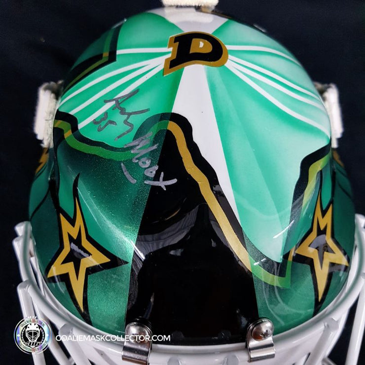 Andy Moog Signed Goalie Mask Dallas "Star of Texas" V2 Signature Edition