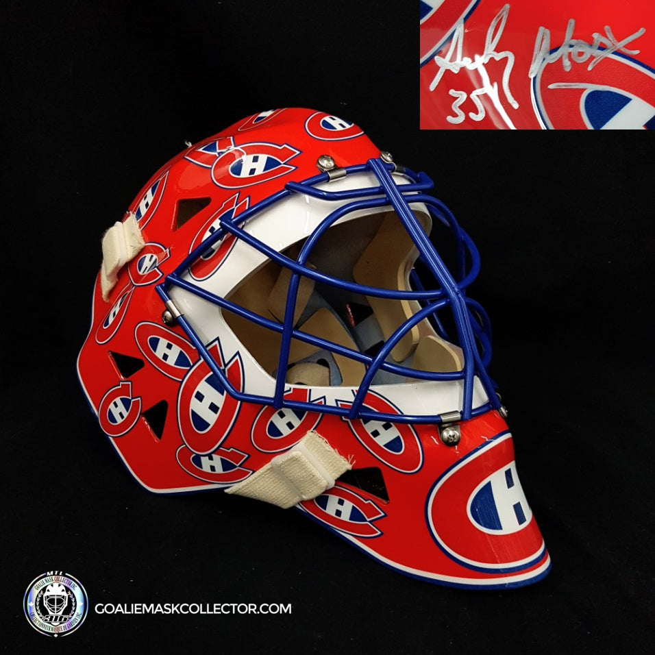 Andy Moog Signed Goalie Mask Montreal Signature Edition. Goalie Mask Collector.