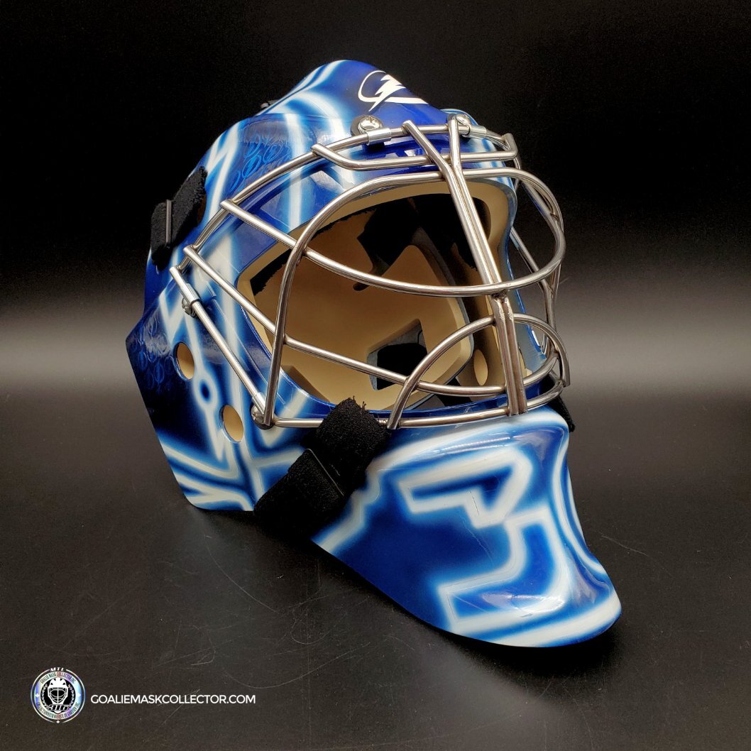 Ben Bishop Goalie Mask Unsigned 2014-2015 Tampa Bay