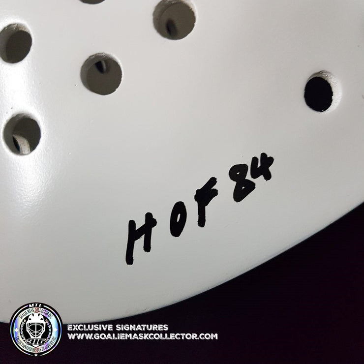 Bernie Parent Signed Goalie Mask Autographed Philadelphia "2 Emblems" Tribute Vintage