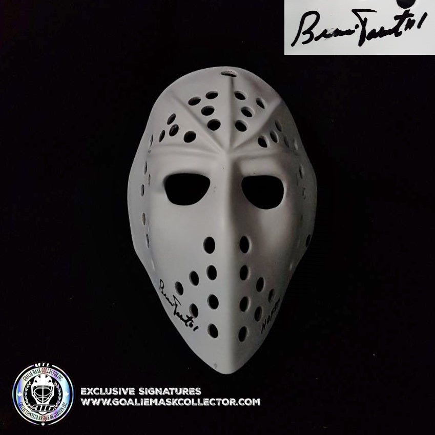 Bernie Parent Signed Goalie Mask Toronto 3/4 "Fibrosport" Vintage Signature Edition. Goalie Mask Collector.