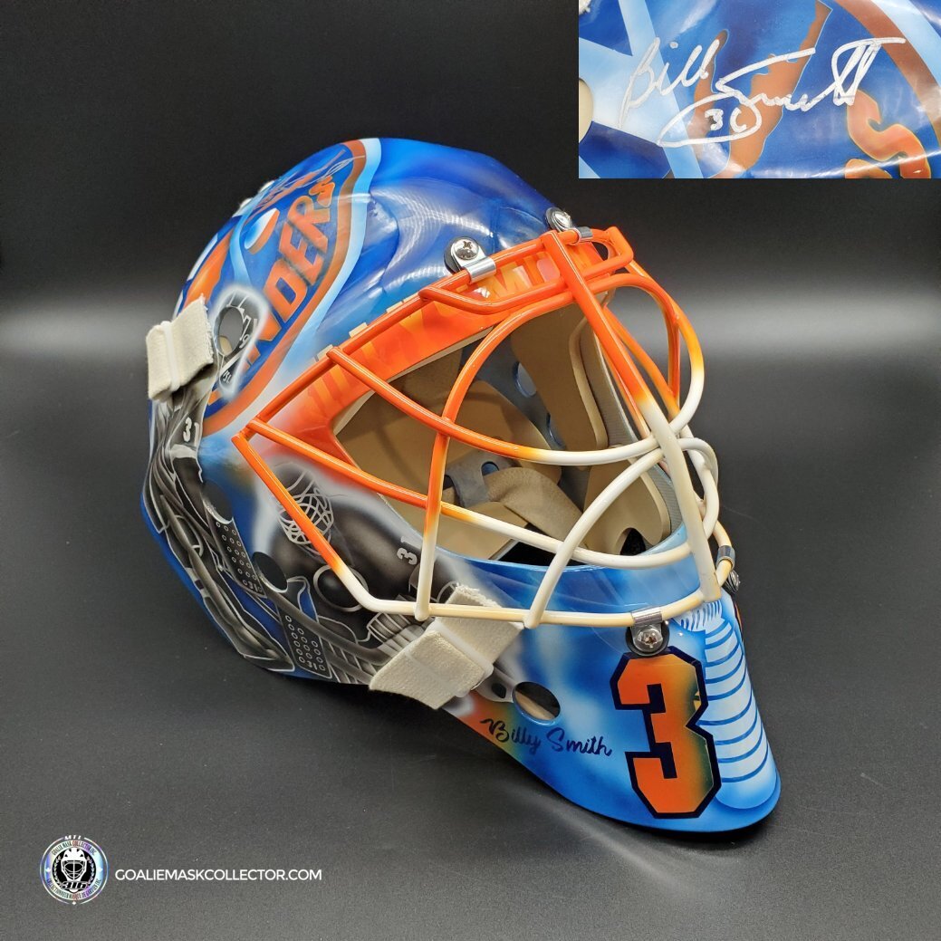 billy smith helmet Billy Smith Signed Goalie Mask New York Legacy Signature Edition Autog –  Goalie Mask Collector