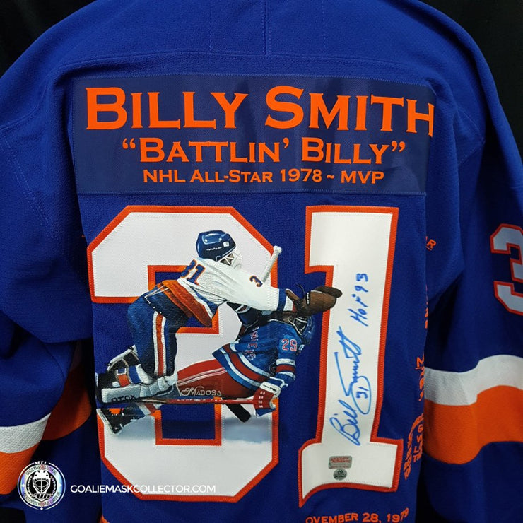 Demo: Billy Smith Signed Jersey Art Edition Hand-Painted New York Islanders