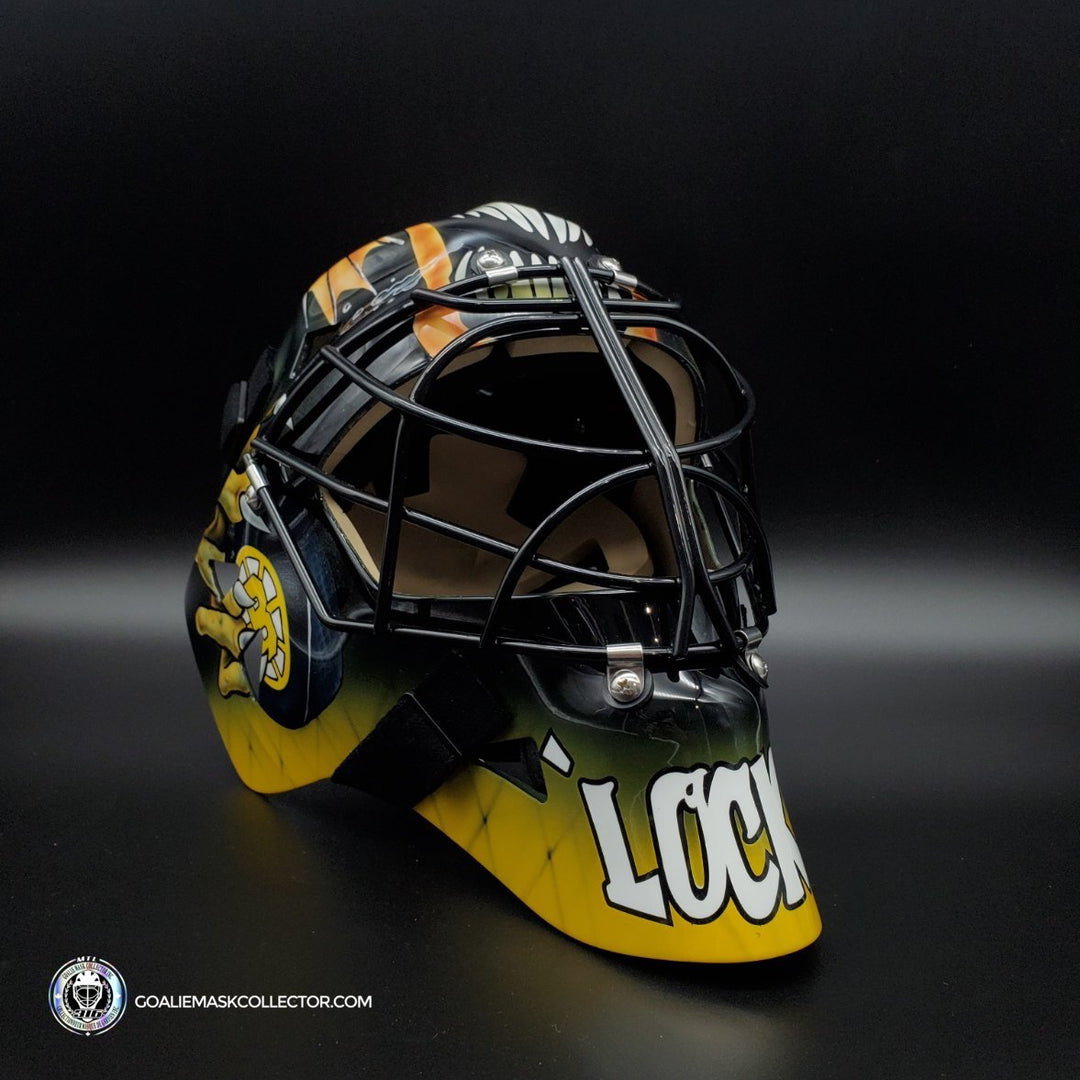 Blaine Lacher Unsigned Goalie Mask Boston. Goalie Mask Collector.