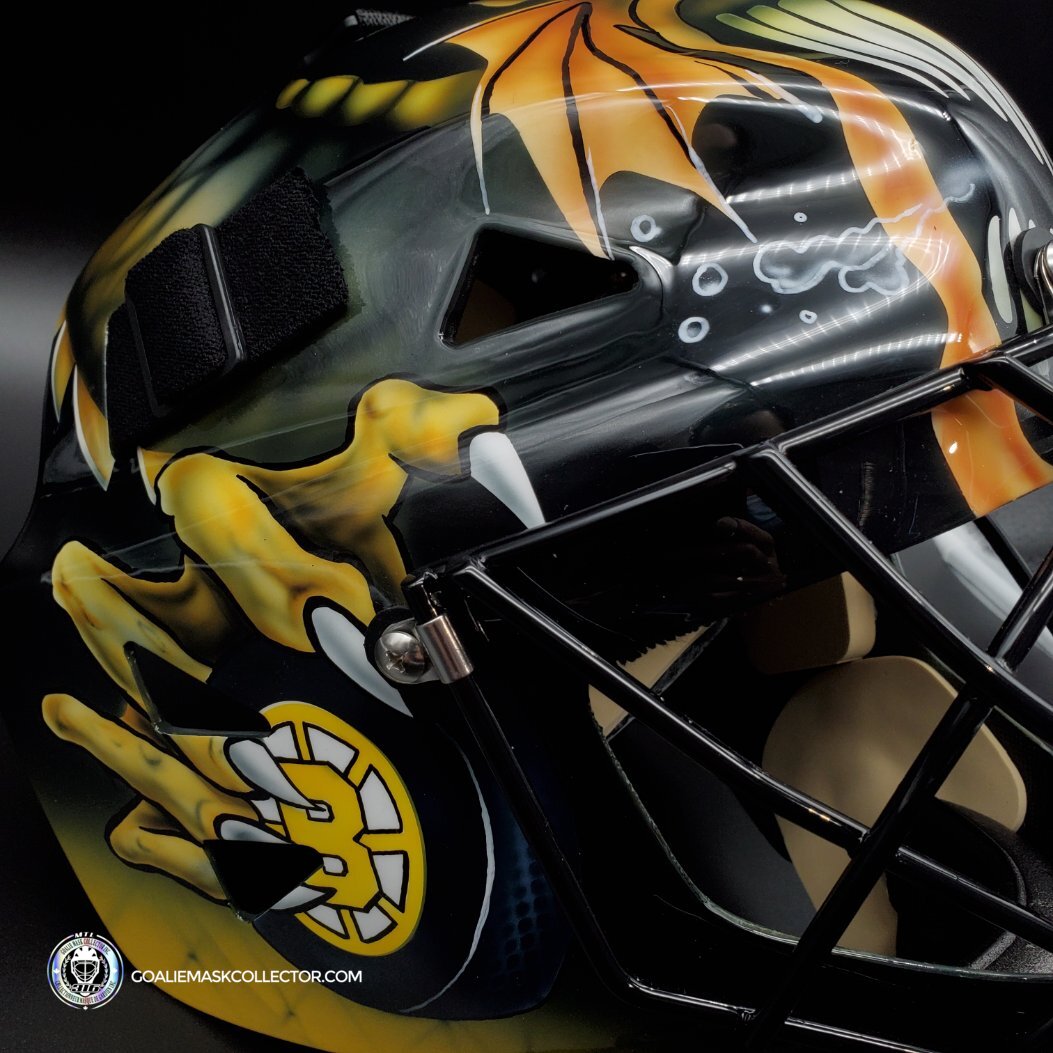 boston bruins motorcycle helmet Blaine Lacher Unsigned Goalie Mask Boston – Goalie Mask Collector
