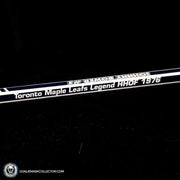 Johnny Bower Signed Game Ready Stick Tribute White Toronto Maple Leafs
