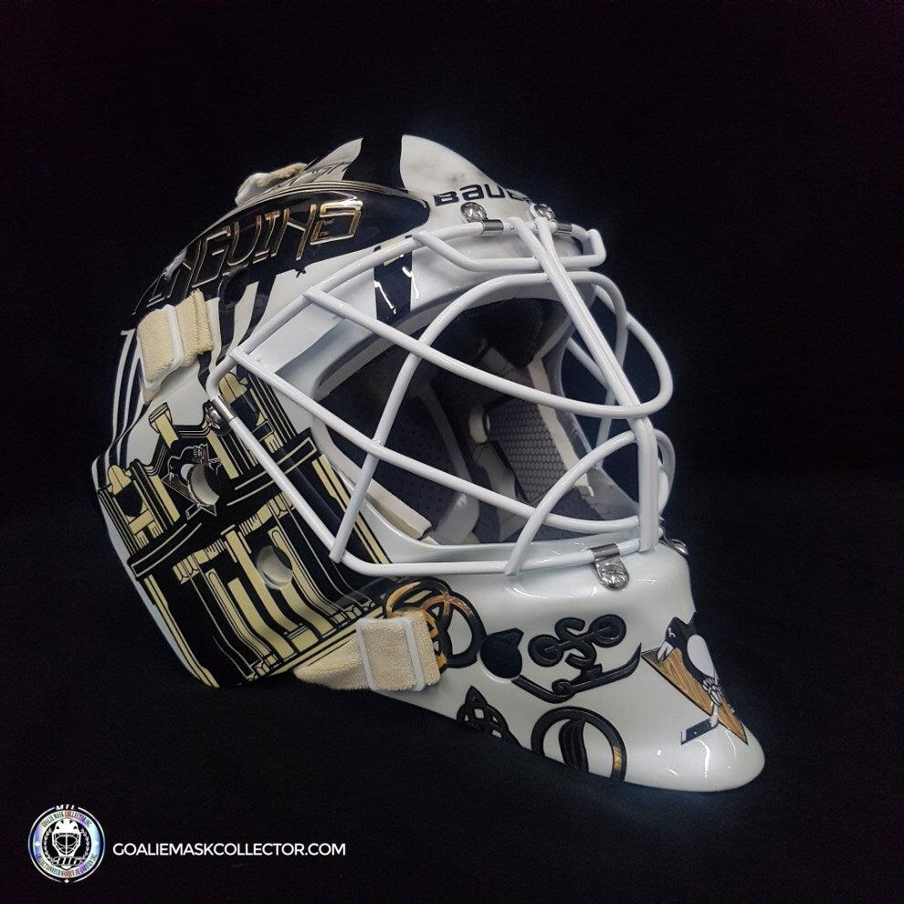 Brent Johnson Unsigned Goalie Mask Pittsburgh Led Zeppelin V2