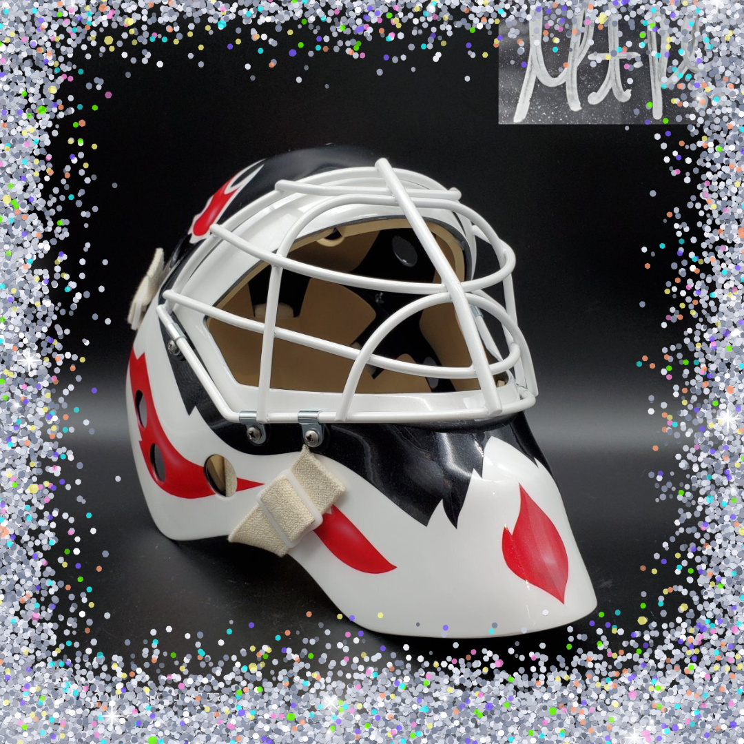 Martin Brodeur Signed Goalie Mask "The Man Glitter Collection" Classic New Jersey Signature Edition. Goalie Mask Collector.