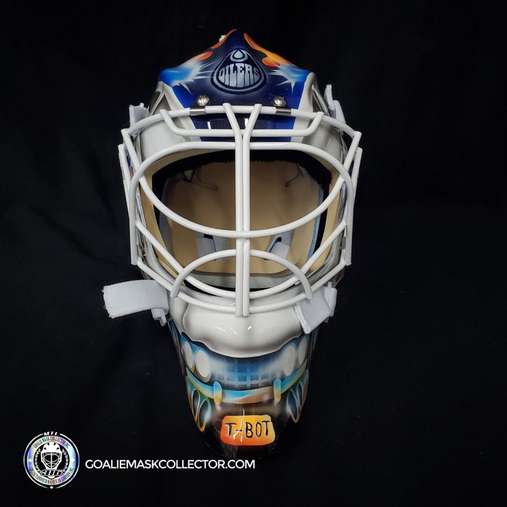 Cam Talbot's new Oilers mask : r/hockey