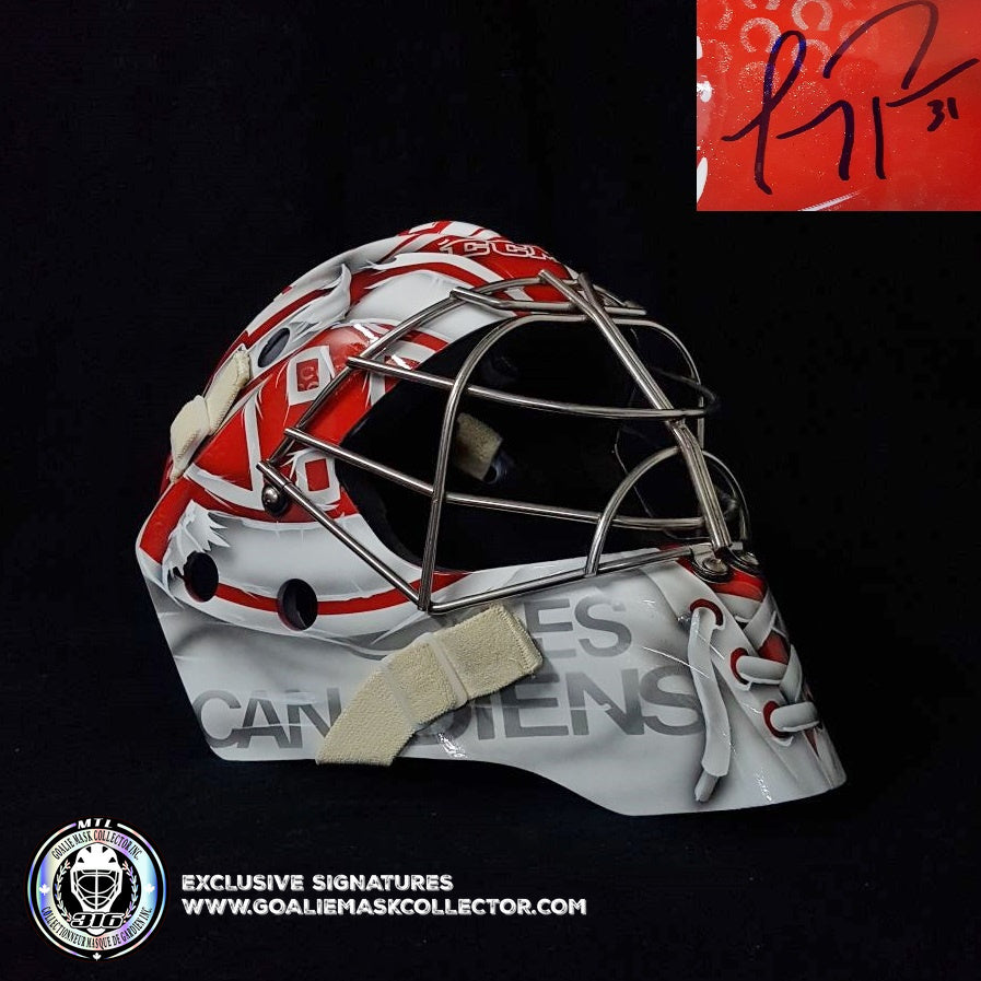 2019 NHL Global Series Goalie Mask created by Dave Art Autographed