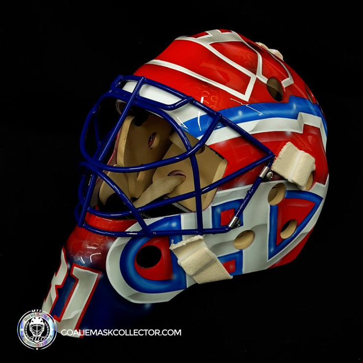 Carey Price Unsigned Goalie Mask 2021 Patrick Roy Tribute Montreal V1 Glossy Finish + Blue Grill