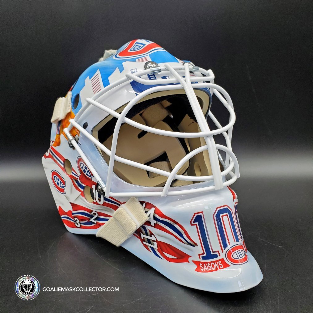 Carey Price Unsigned Goalie Mask Montreal 100th Anniversary (Custom Grill + Touches)