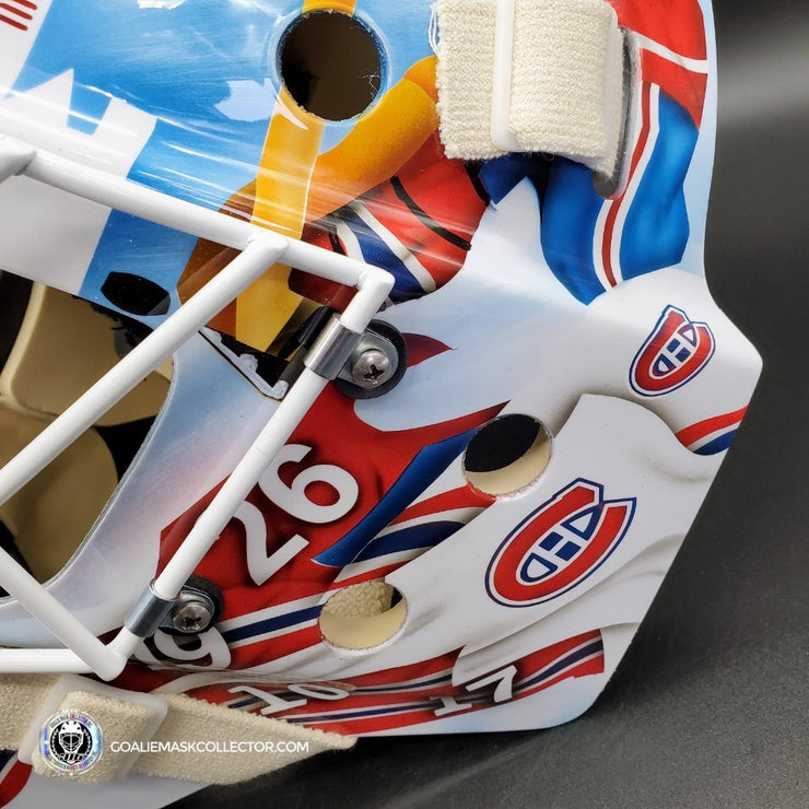 Carey Price Unsigned Goalie Mask Montreal 100th Anniversary (Custom Grill + Touches)