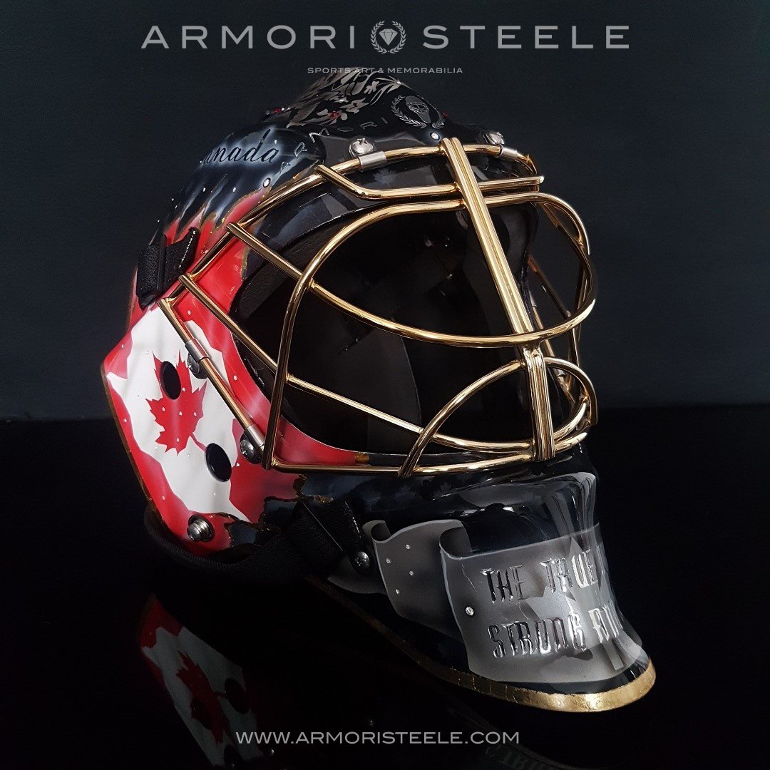 Redness of Pride" Goalie Mask Signed by Carey Price | Prestige Collection. Goalie Mask Collector.