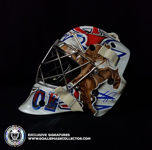 Presale: Carey Price Signed Goalie Mask Montreal 2010-11 Cowboy White Autographed