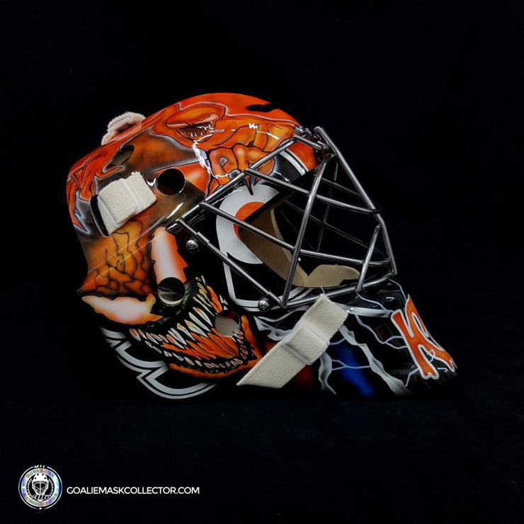 Carter Hart Unsigned Goalie Mask 2021 Philadelphia Venom Carnage carter-hart-unsigned-goalie-mask-2021-philadelphia-venom-carnage