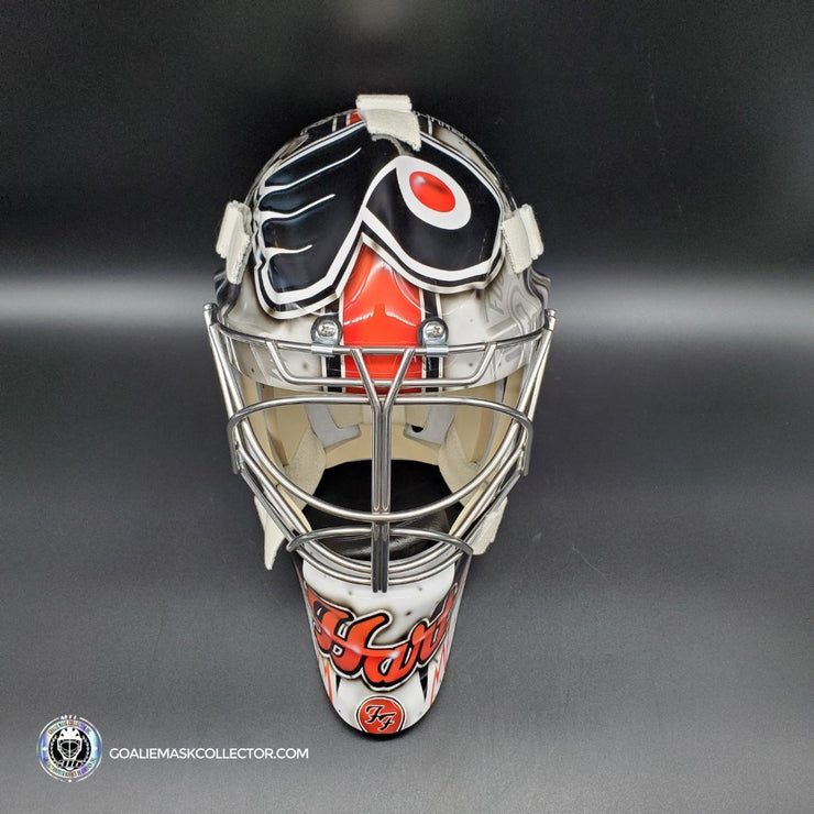 Carter Hart Goalie Mask Unsigned 2022 23 Philadelphia Foo Fighters Tri carter-hart-goalie-mask-unsigned-2022-23-philadelphia-foo-fighters-tri