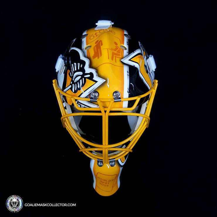 Casey Desmith Unsigned Goalie Mask Pittsburgh "The Office" Tribute