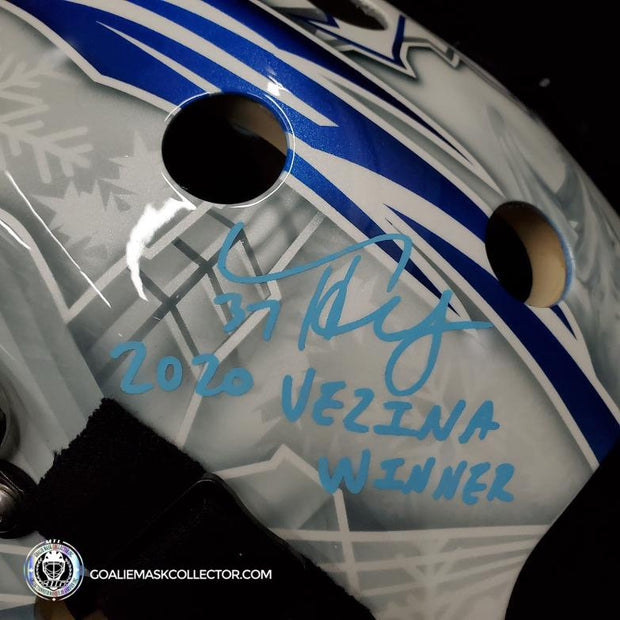 Connor Hellebuyck Signed Goalie Mask 2019-20 Vezina Winnipeg Signature Edition