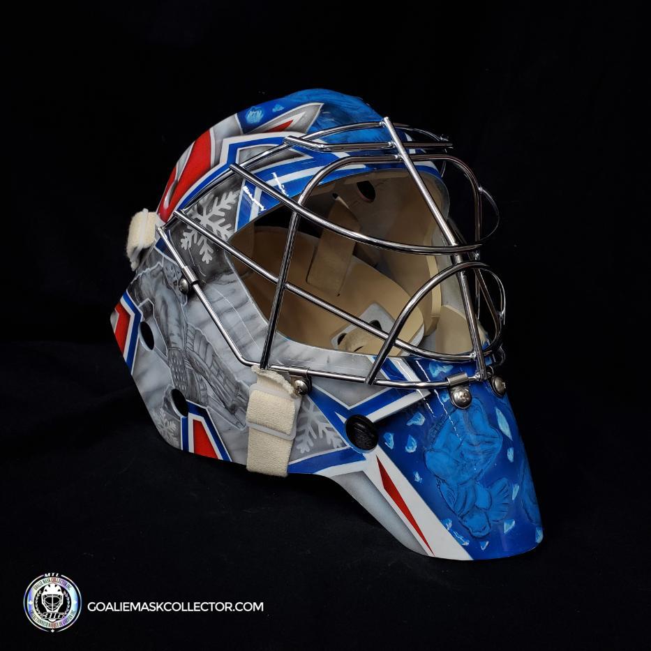 Connor Hellebuyck Unsigned Goalie Mask Winnipeg 2018-19 Byfuglien Tribute