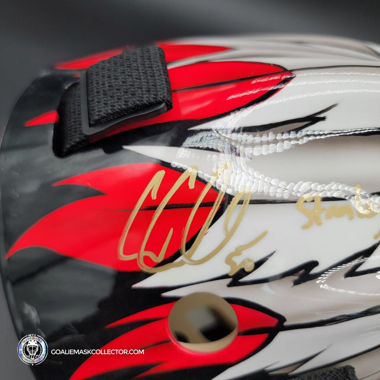 Corey Crawford Signed Goalie Mask Black Chicago Tribute Autographed AS Edition