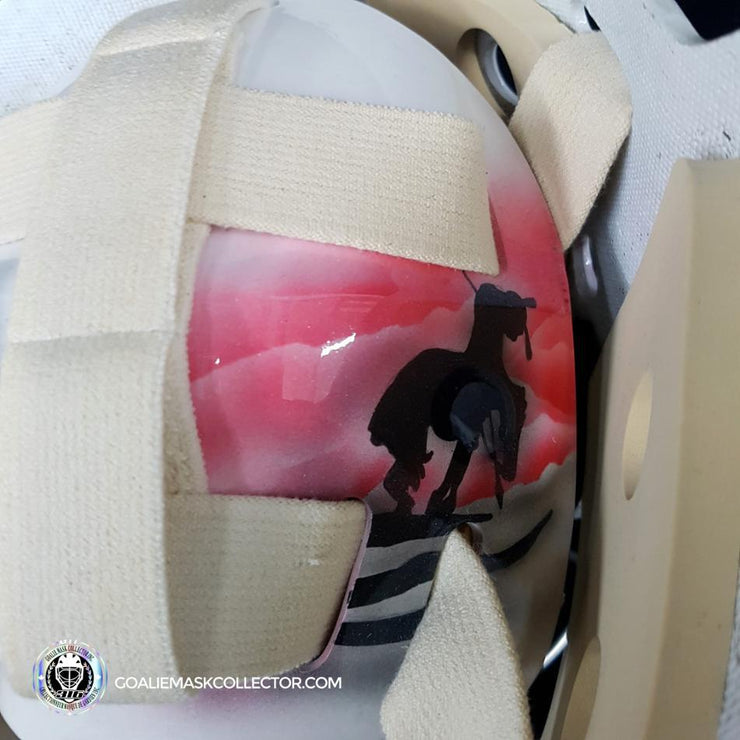 Corey Crawford Unsigned Goalie Mask White Chicago Tribute