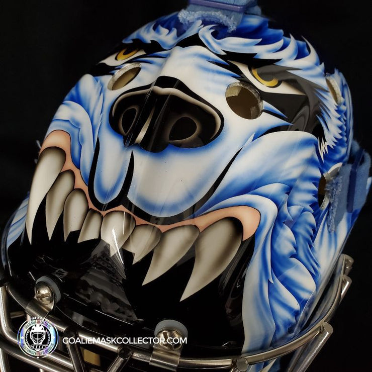 Curtis Joseph PRO "ICE READY" Goalie Mask "Toronto Maple Leafs Signed Itech Wright Shell Painted By Frank Cipra - SOLD