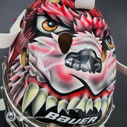 Curtis Joseph Goalie Mask Practice Worn 2002 Olympics Team Canada Pros Choice Bauer Dom Malerba Shell Painted by Ron Slater